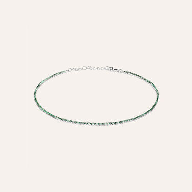 Cavigliera Tennis Silver Rainbow Argento Rodiato Cubic Zirconia