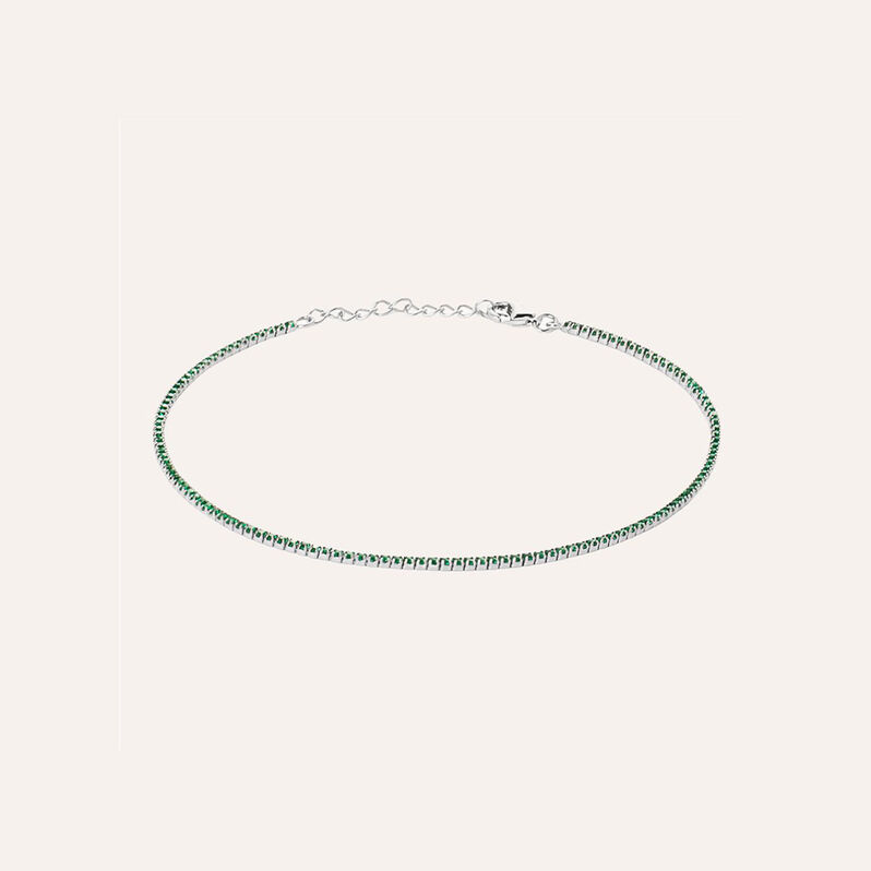 Cavigliera Tennis Silver Rainbow Argento Rodiato Cubic Zirconia - Cavigliere Donna | Stroili