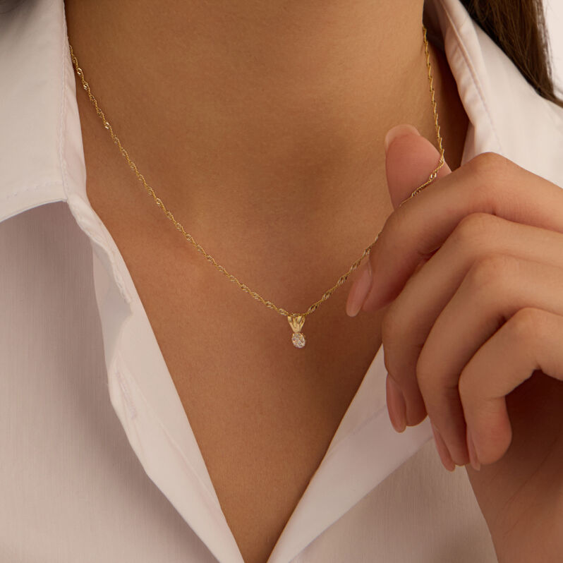 Pendente Punto Luce Poème Oro Giallo Cubic Zirconia - Ciondoli Donna | Stroili