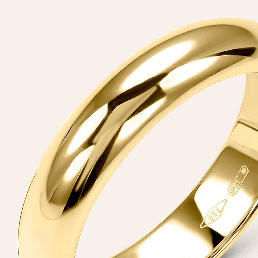 Fede Classica Leggera 4.5 mm Oro Giallo - Anelli con Incisione Unisex | Stroili