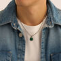 Collana Man Code Acciaio Malachite