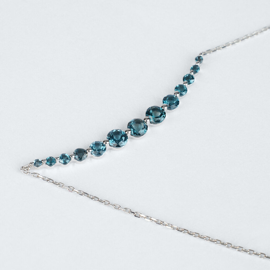 Collana Amélie Oro Bianco Topazio - Collane Donna | Stroili