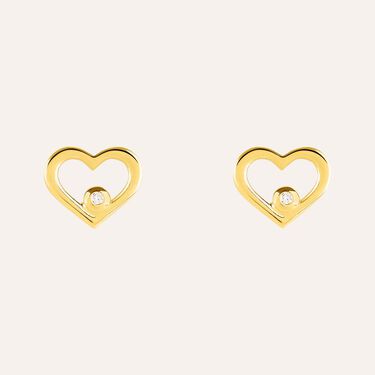 Orecchini Lobo Mon Petit Oro Giallo Diamante
