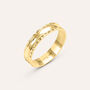 Fede Classica Diamantata 4 mm Oro Giallo
