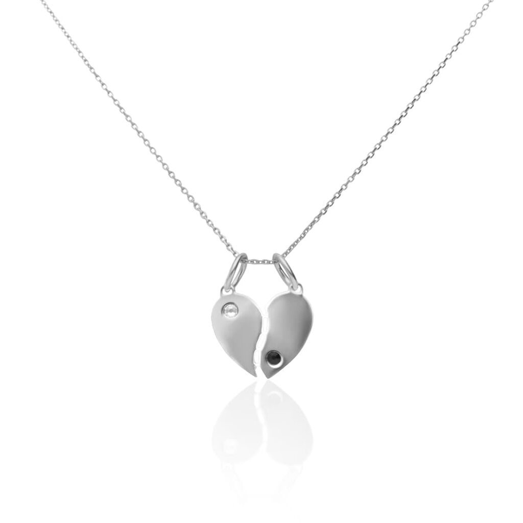 Pendente Silver Collection Argento Rodiato Cristallo - Ciondoli con Incisione Donna | Stroili