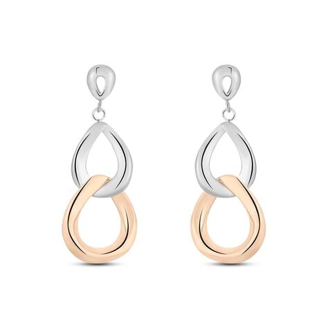 Orecchini Pendenti Lady Code Acciaio Bicolore Bianco / Rosa - Orecchini Pendenti Donna | Stroili