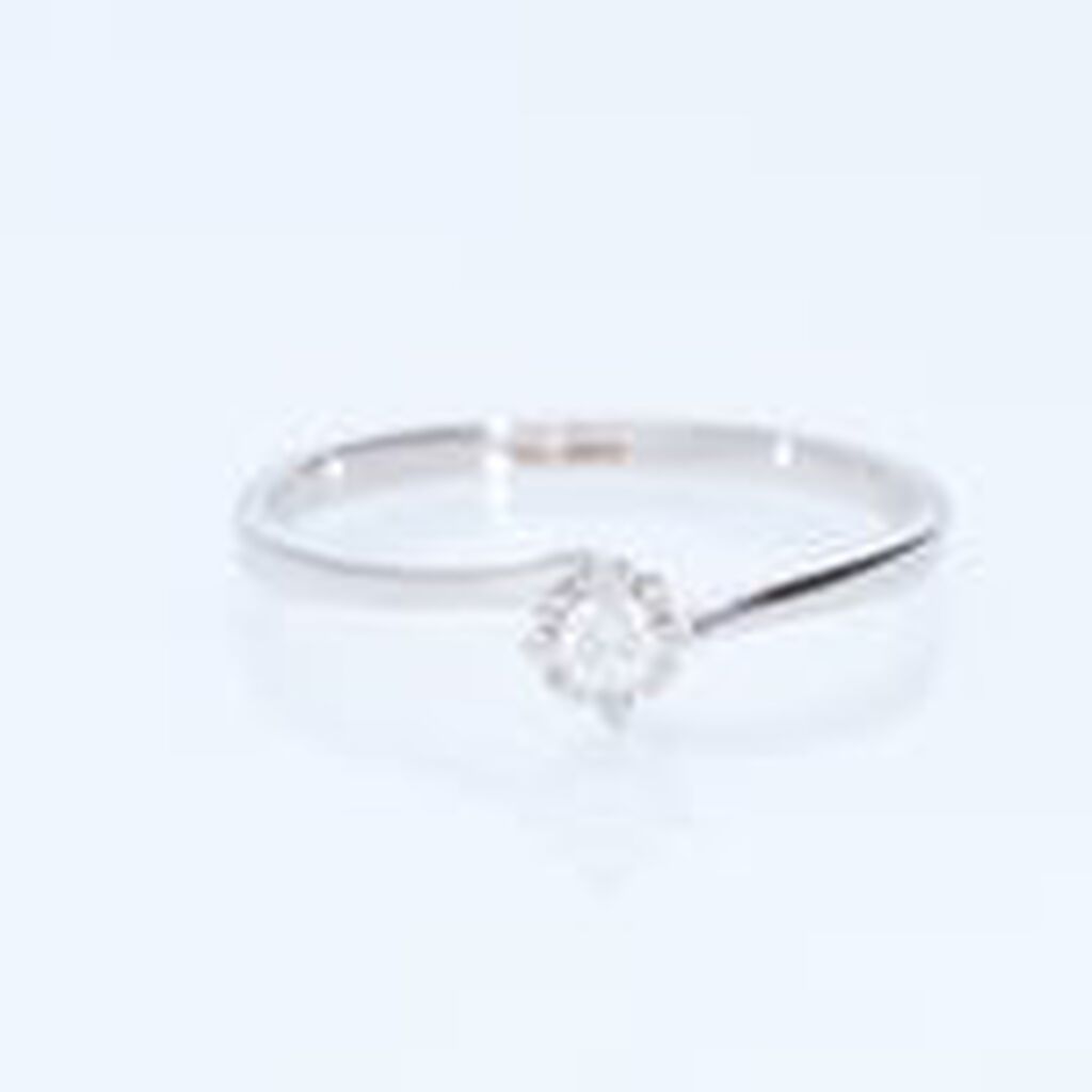 Anello Solitario Valentino Diamazing Oro Bianco Diamante - Anelli con Pietre Donna | Stroili