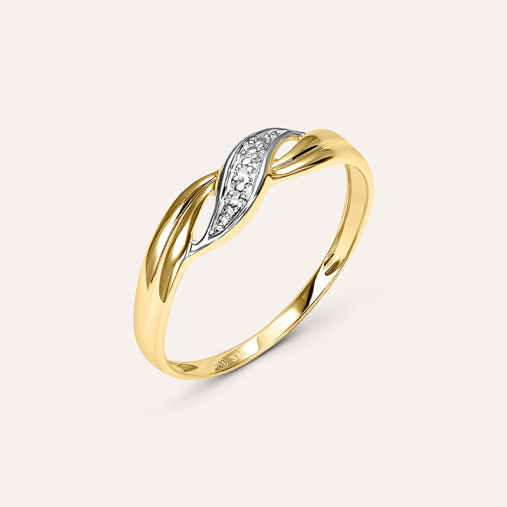 Anello Fascia Sophia Oro Bicolore Diamante - Anelli con Pietre Donna | Stroili