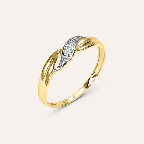 Anello Fascia Sophia Oro Bicolore Diamante - Anelli con Pietre Donna | Stroili