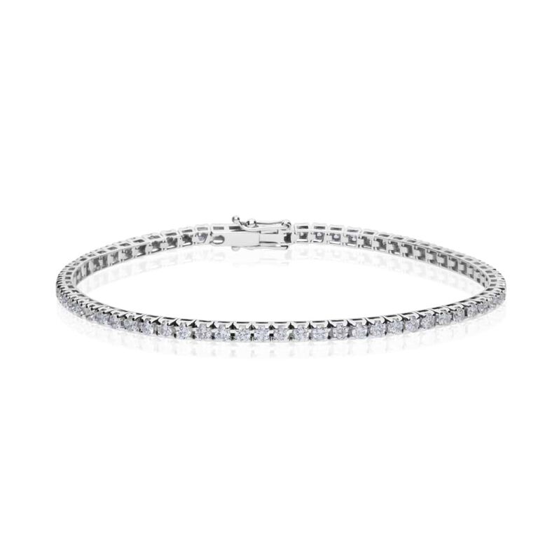 Tennis in oro bianco e diamanti 2.50 ct - Bracciali Donna | Stroili