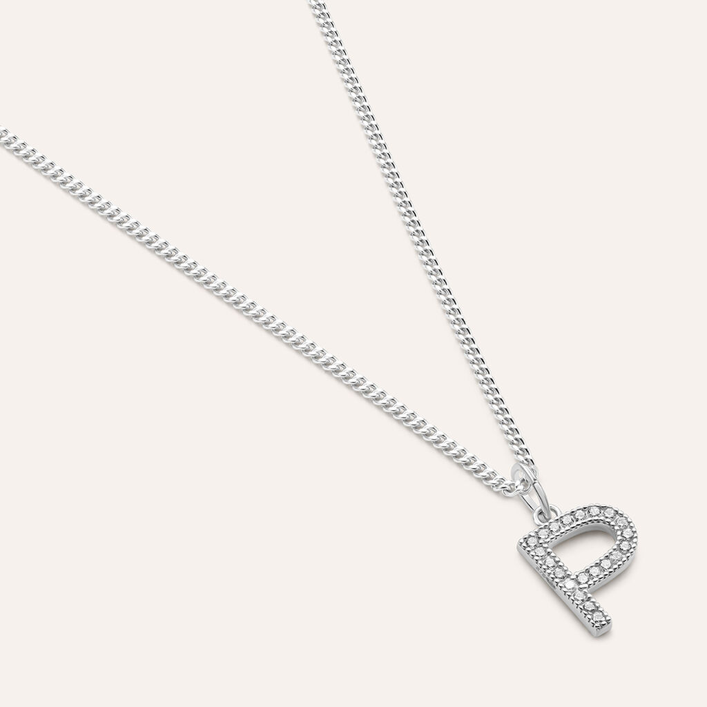 Pendente Poème Oro Bianco Cubic Zirconia