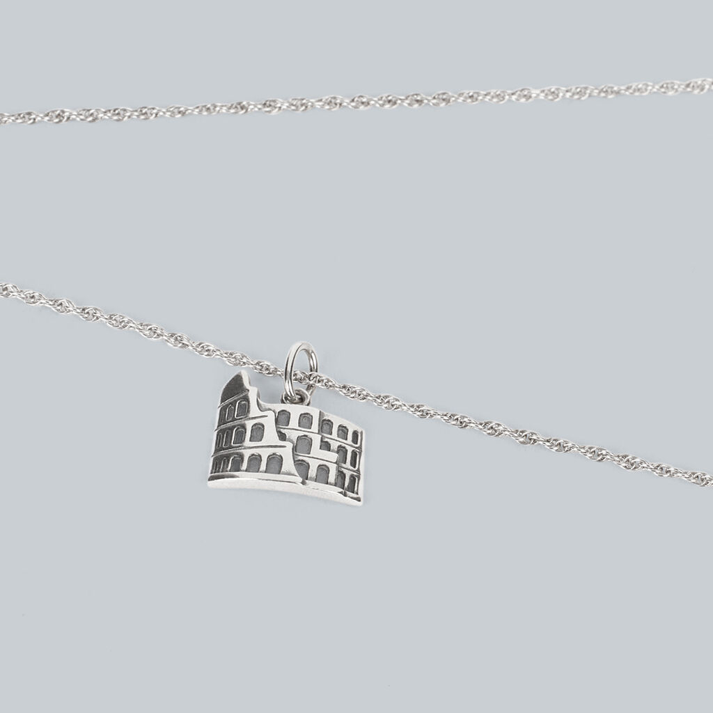 Pendente Saluti&Baci Colosseo Love Beats Argento Rodiato