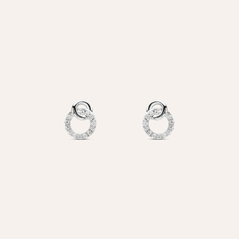 Orecchini Lobo Sophia Oro Bianco Diamante - Orecchini a Lobo Donna | Stroili
