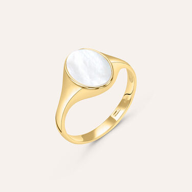 Anello Chevalier Beverly Oro Giallo Madreperla