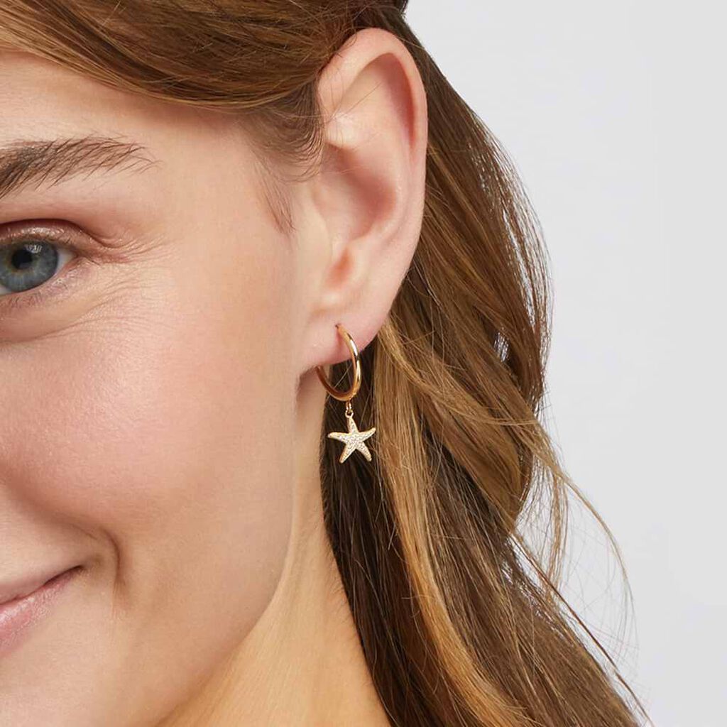 Orecchini A Cerchio Toujours Oro Giallo Cubic Zirconia - Orecchini a Cerchio Donna | Stroili