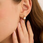 Orecchini A Cerchio Radiance Acciaio Dorato Cristallo