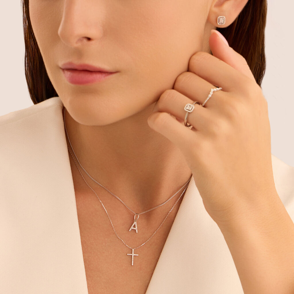 Collana Sophia Oro Bianco Diamante