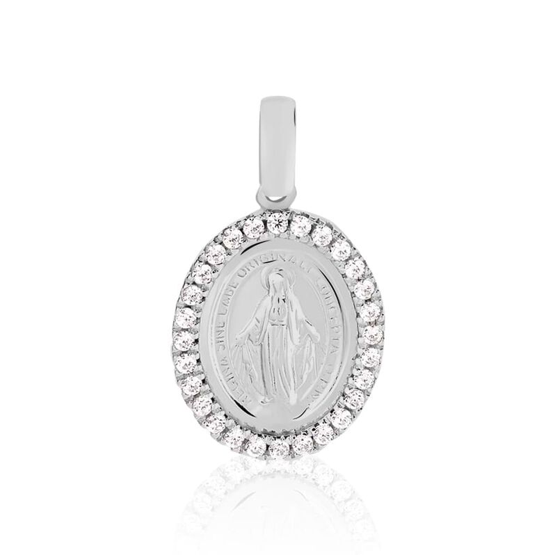 Pendente Holy Oro Bianco Cubic Zirconia - Ciondoli con Incisione Donna | Stroili