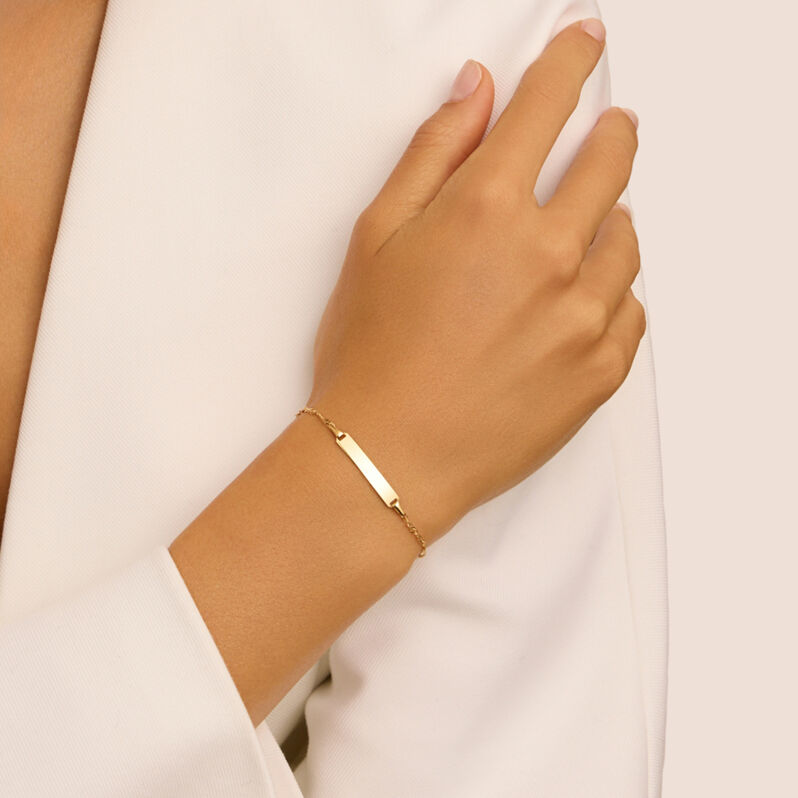Bracciale Con Targhetta Religious Gold Oro Giallo - Bracciali Bambino | Stroili