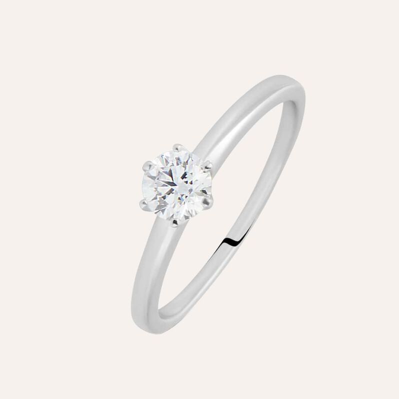 Anello Solitario Diamade Oro Bianco Diamante Lab-Grown - Anelli con Pietre Donna | Stroili