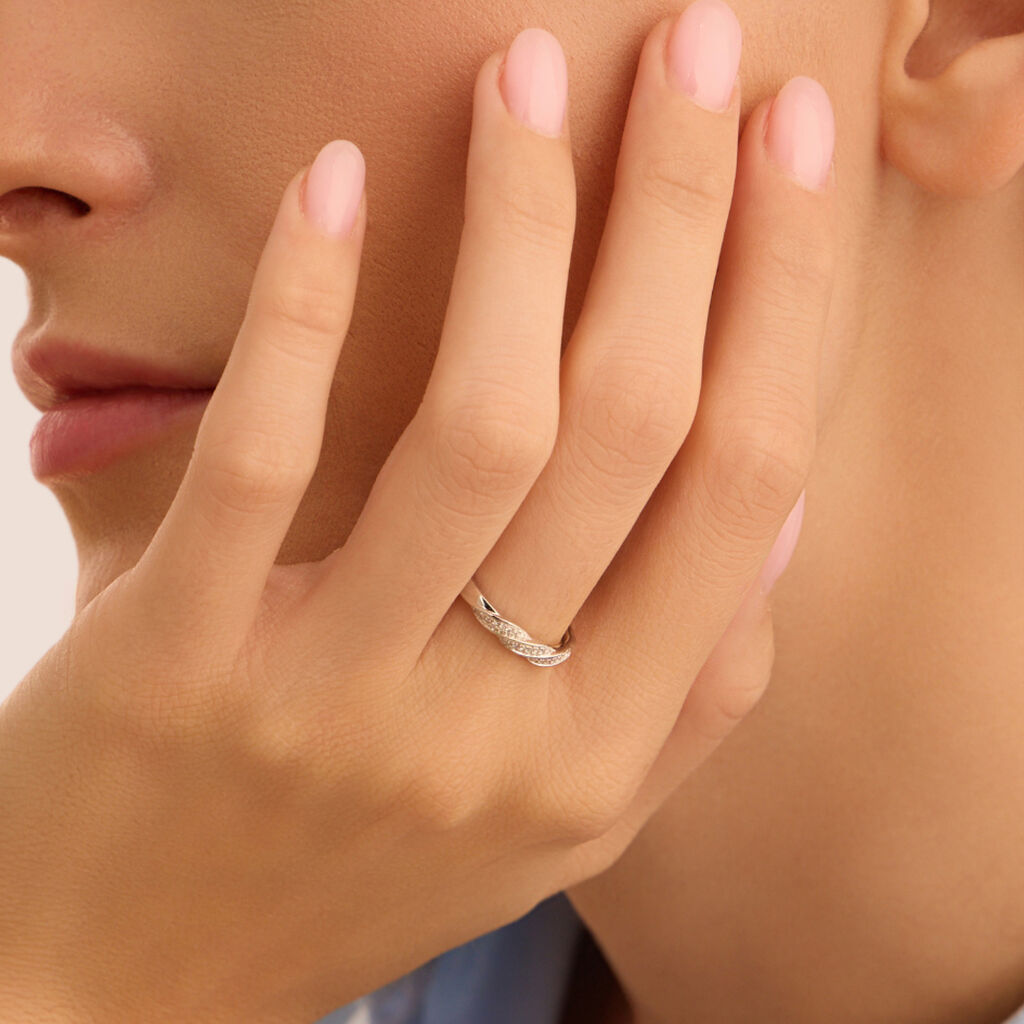 Fede Classica Eternity 2.5 mm Oro Bianco Diamante