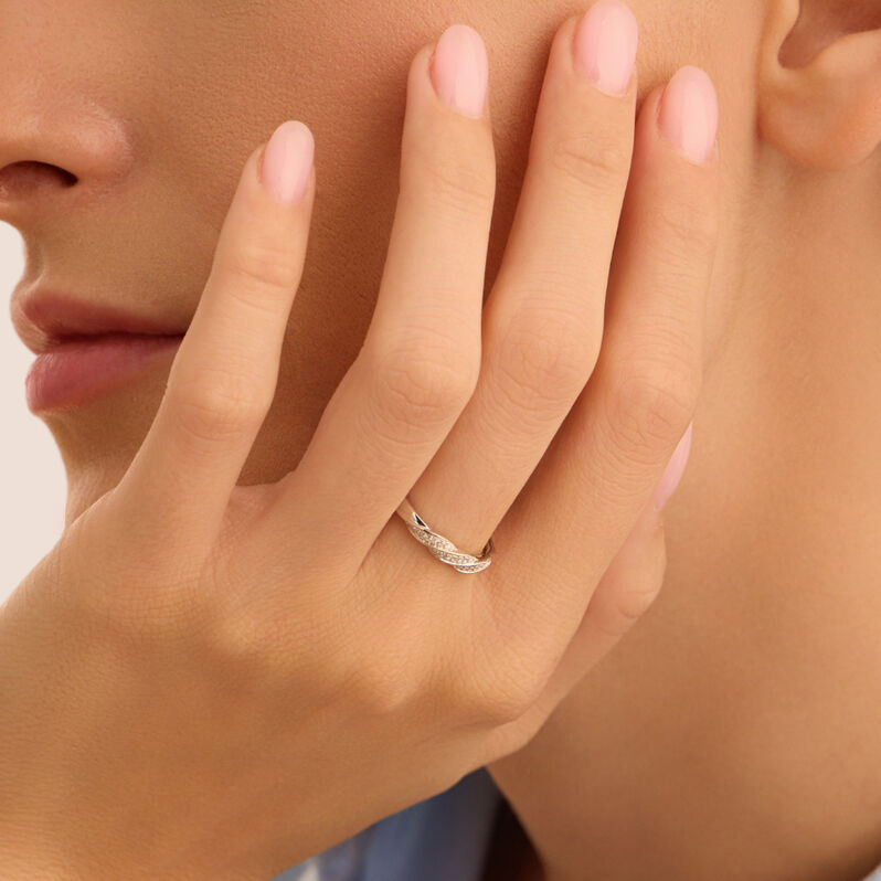 Fede Classica Eternity 2.5 mm Oro Bianco Diamante - Anelli con Incisione Donna | Stroili