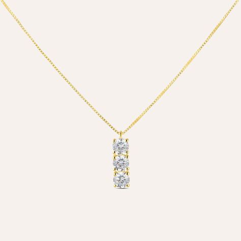 Collana Trilogy Claire Oro Giallo Cubic Zirconia - Collane Donna | Stroili