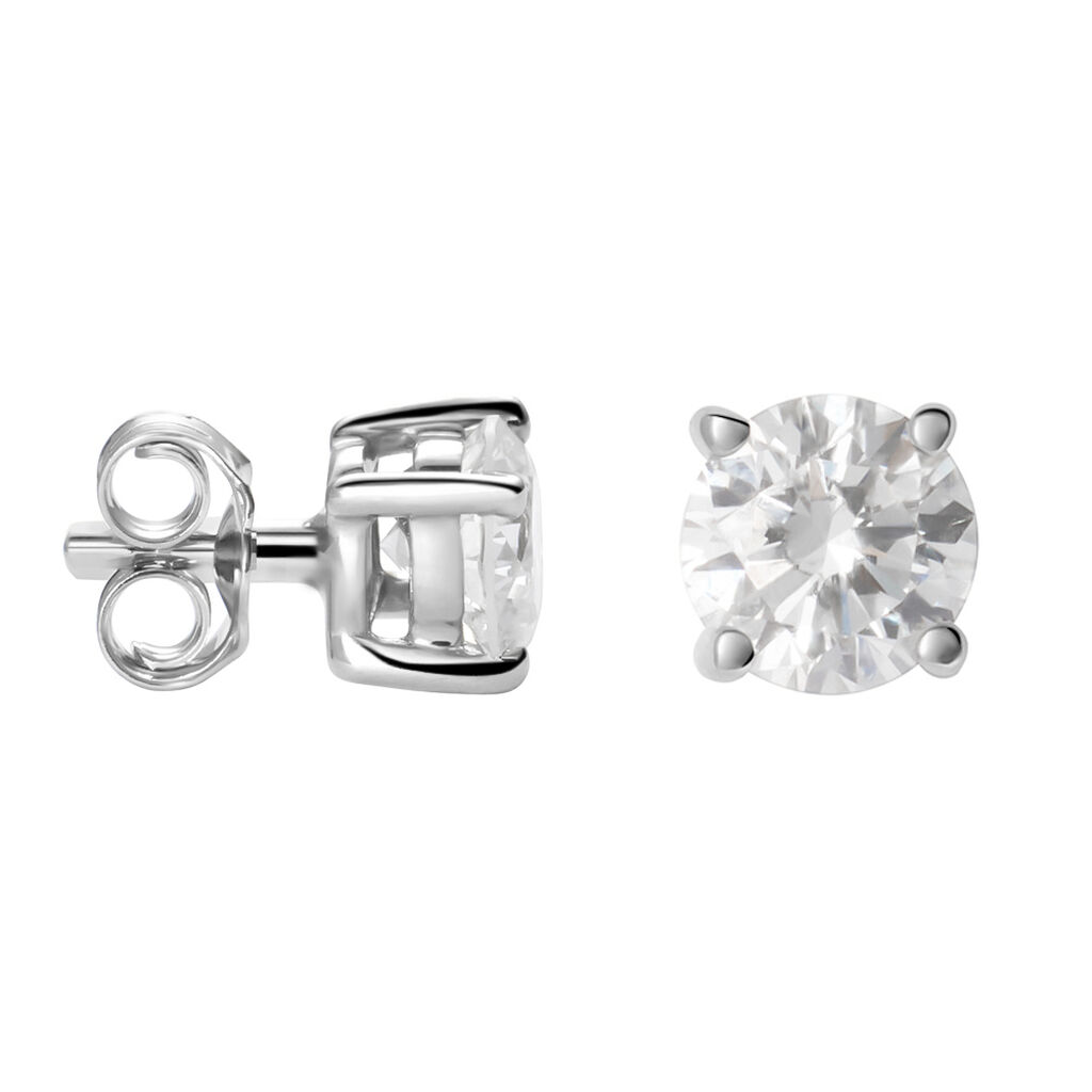 Orecchini Lobo Punto Luce Grace Oro Bianco Diamante - Orecchini a Lobo Donna | Stroili