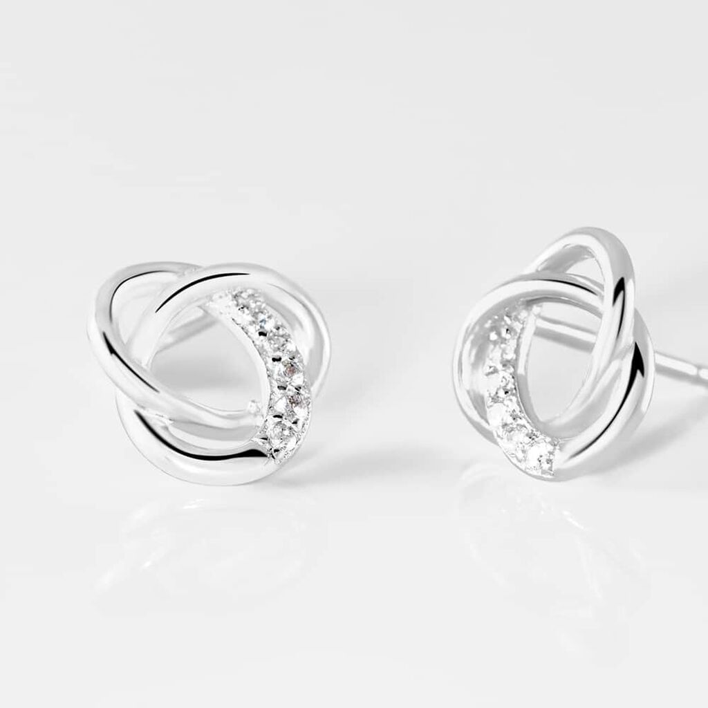 Orecchini Lobo Silver Moments Argento Rodiato Cubic Zirconia - Orecchini a Lobo Donna | Stroili