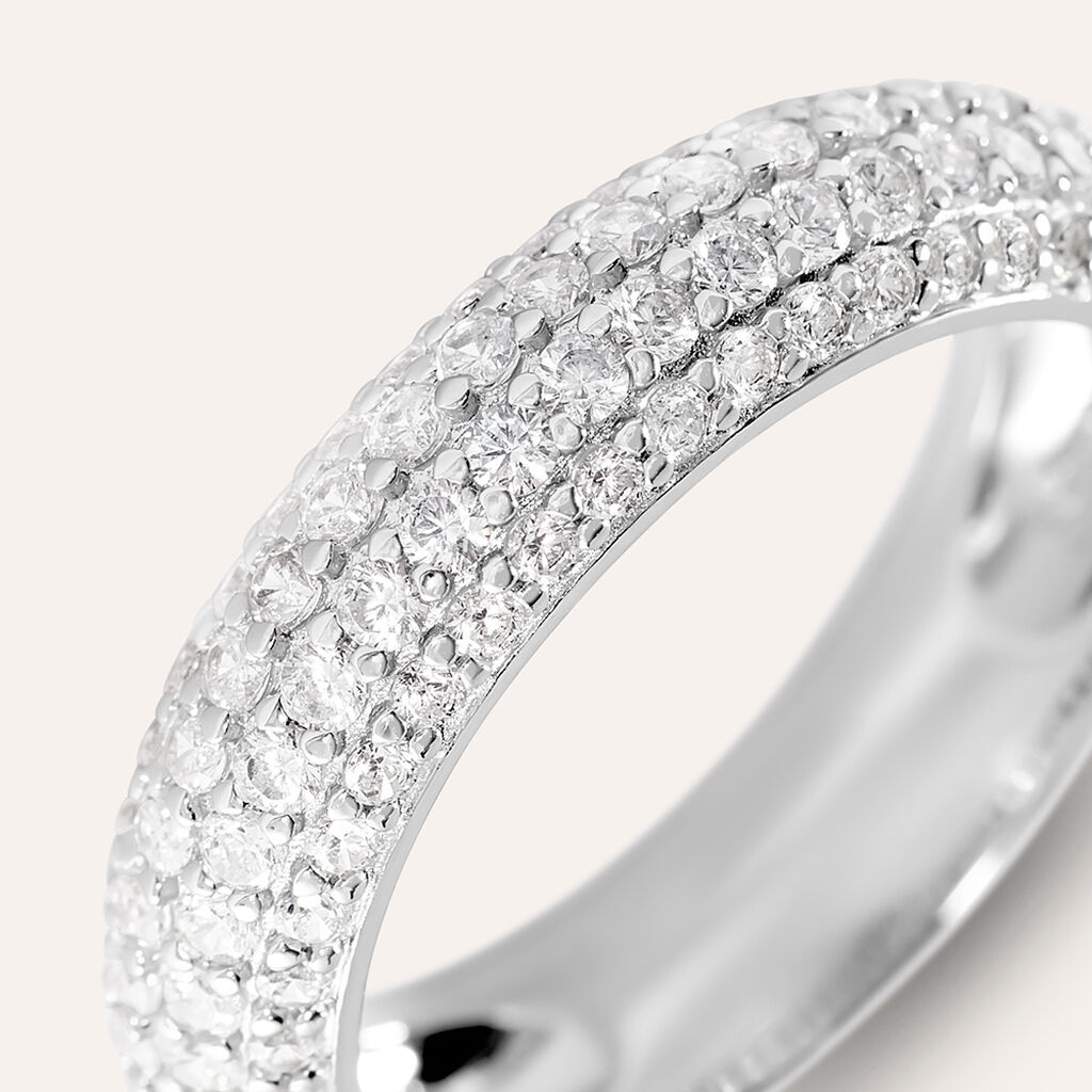 Anello Fascia Silver Shine Argento Rodiato Cubic Zirconia