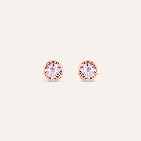 Orecchini Lobo Punto Luce Silver Rainbow Argento Rosa Cubic Zirconia - Orecchini a Lobo Donna | Stroili