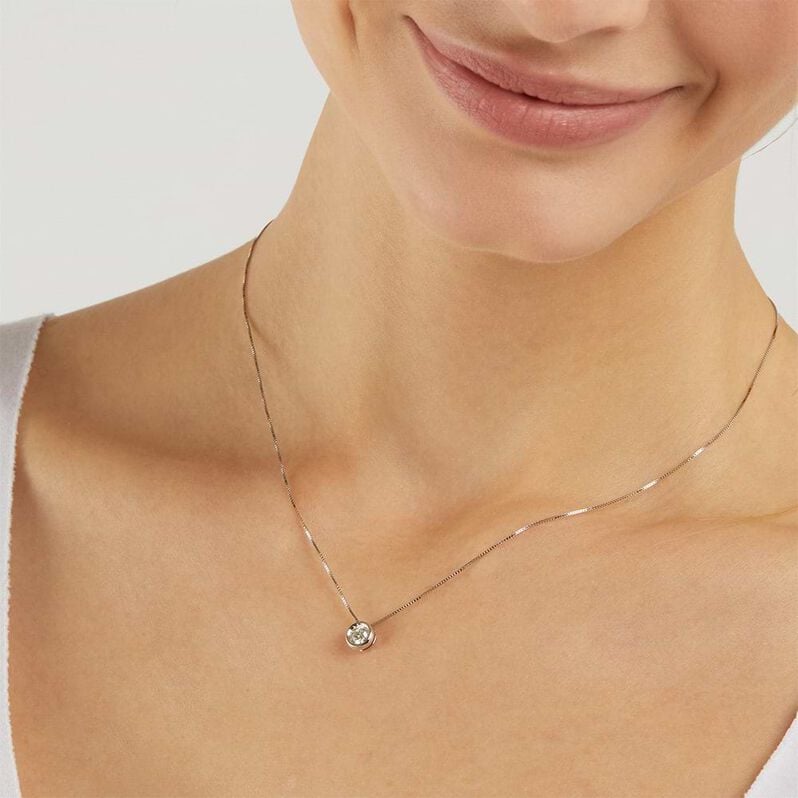 Collana Punto Luce Firmamenti Oro Bianco Diamante - Collane Punto Luce Donna | Stroili