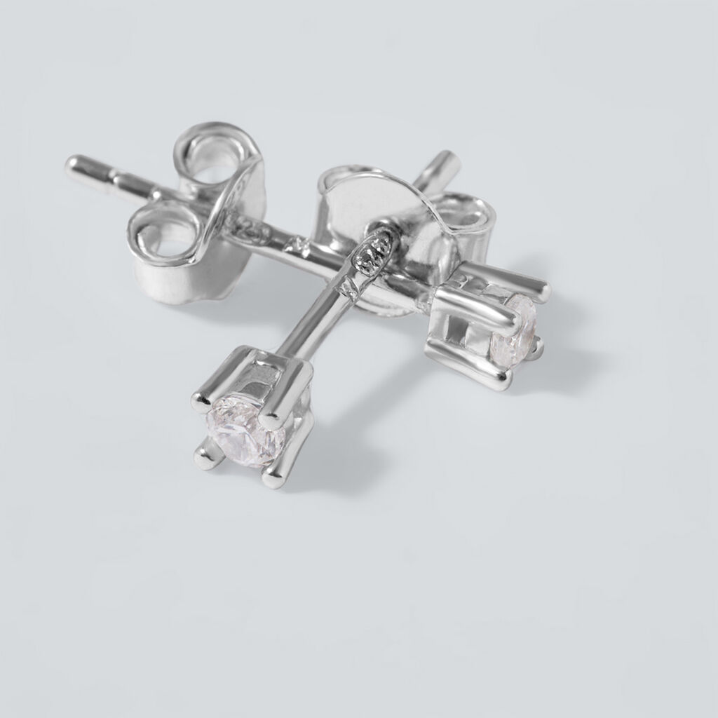 Orecchini Lobo Punto Luce Silver Elegance Argento Rodiato Cubic Zirconia - Orecchini a Lobo Donna | Stroili