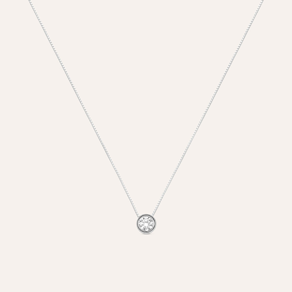 Collana Silver Elegance Argento Rodiato Cubic Zirconia