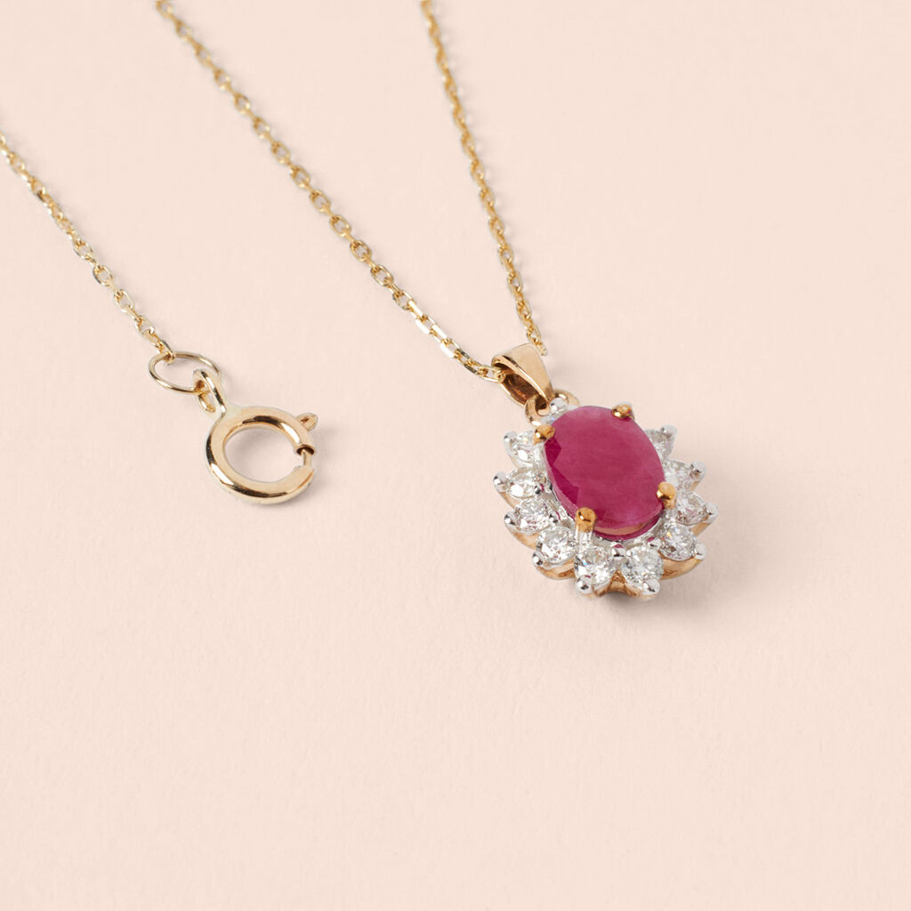 Collana Charlotte Oro Giallo Rubino Diamante - Collane Donna | Stroili