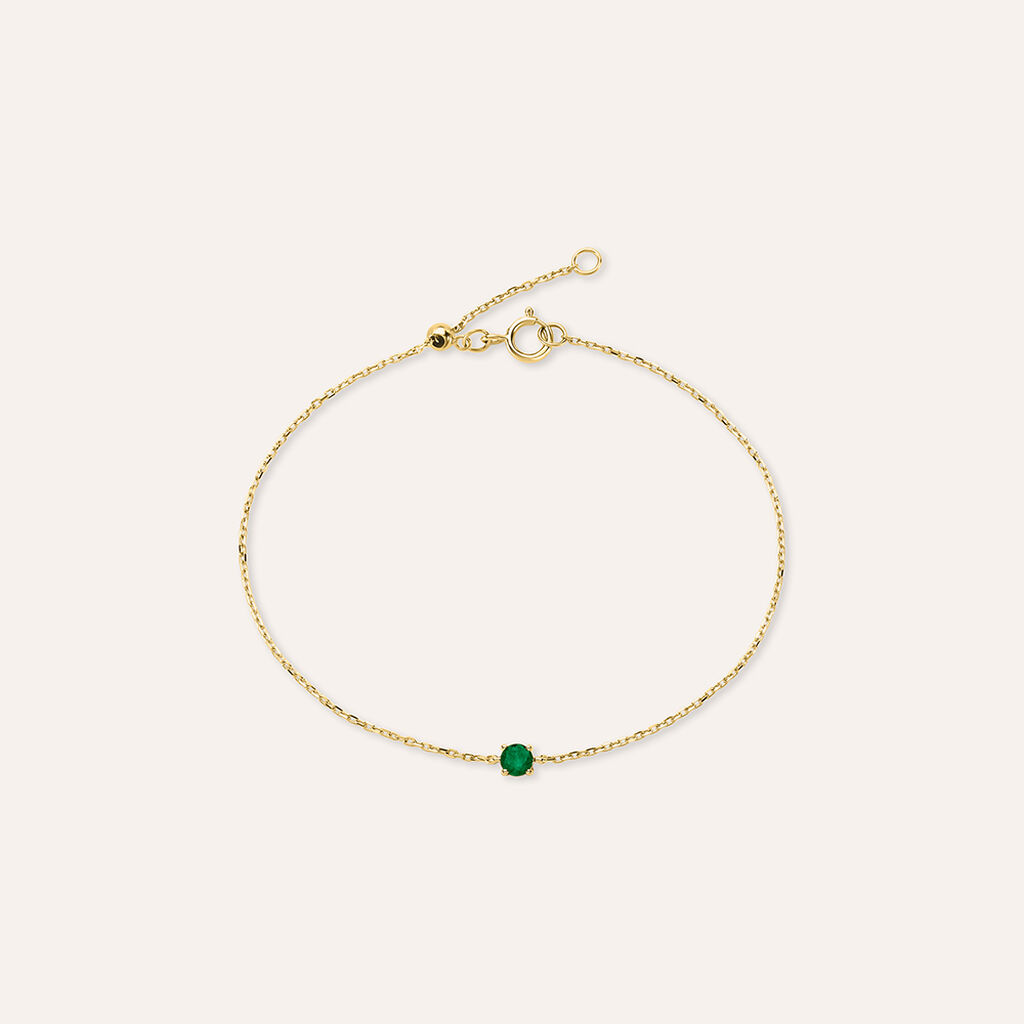 Bracciale Punto Luce Charlotte Oro Giallo Smeraldo