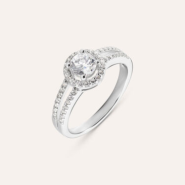 Anello Solitario Silver Elegance Argento Rodiato Cubic Zirconia