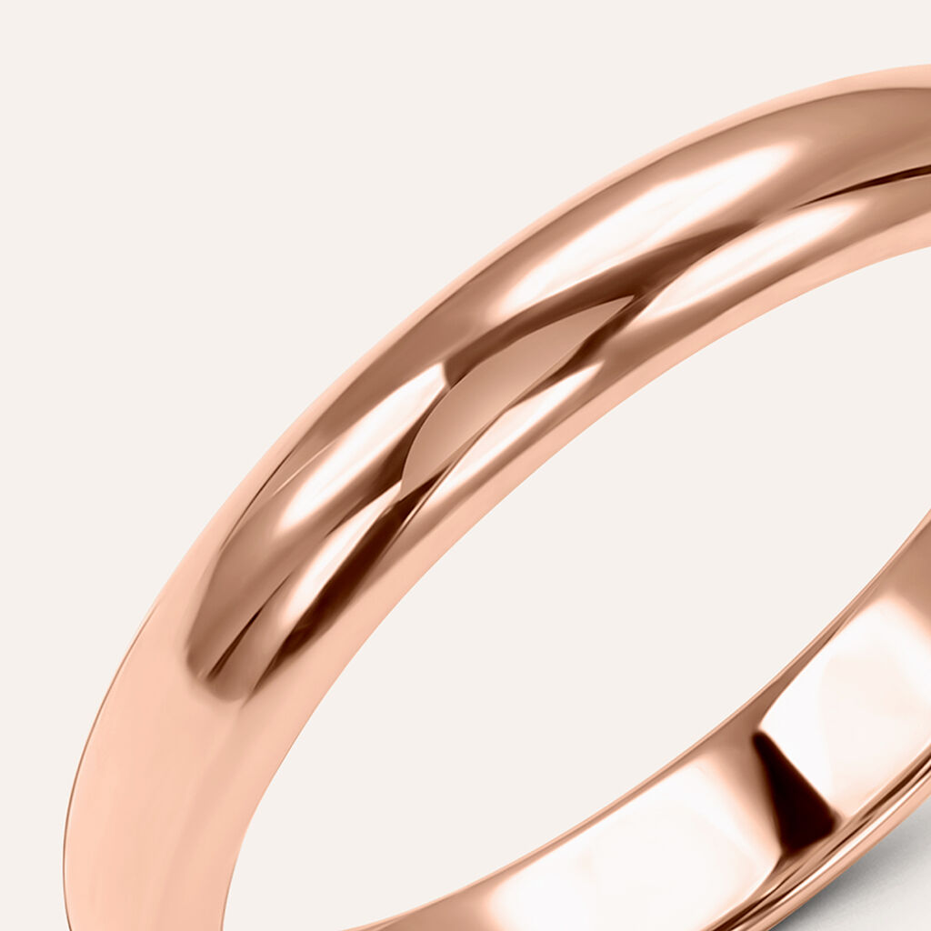 Fede Classica Leggera 3.2 mm Oro Rosa - Anelli con Incisione Unisex | Stroili