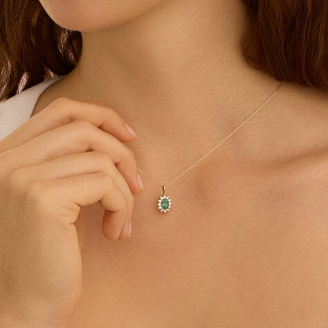 Collana Charlotte Oro Giallo Smeraldo Diamante - Collane Donna | Stroili