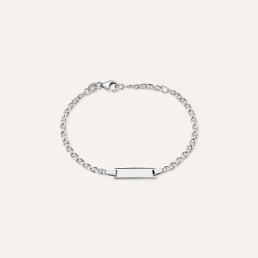 Bracciale Con Targhetta Silver Baby Argento Rodiato