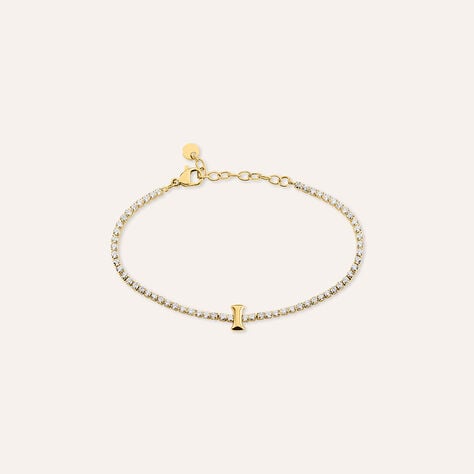 Bracciale Tennis Aura Acciaio Dorato Cubic Zirconia - Bracciali Tennis Donna | Stroili