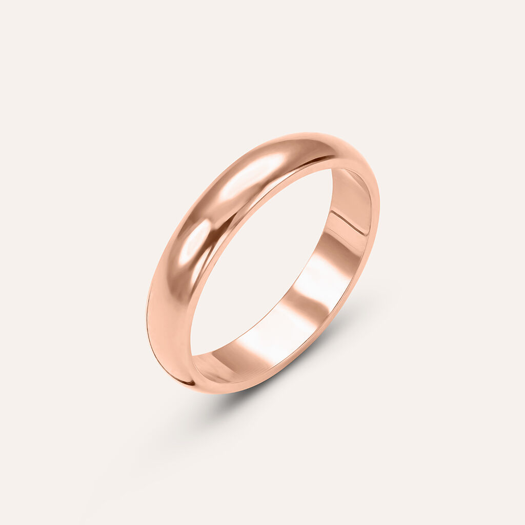 Fede Mantovana 4 mm Oro Rosa - Fedi Unisex | Stroili