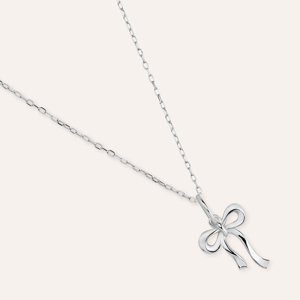 Pendente Fiocco Love Beats Argento Rodiato