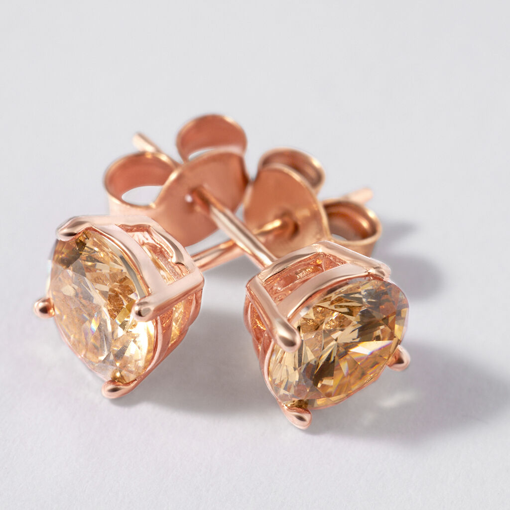 Orecchini Lobo Punto Luce Silver Rainbow Argento Rosa Cubic Zirconia - Orecchini a Lobo Donna | Stroili