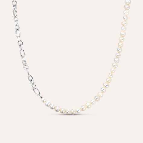 Collana Man Code Acciaio Perla D'Acqua Dolce - Collane Unisex | Stroili