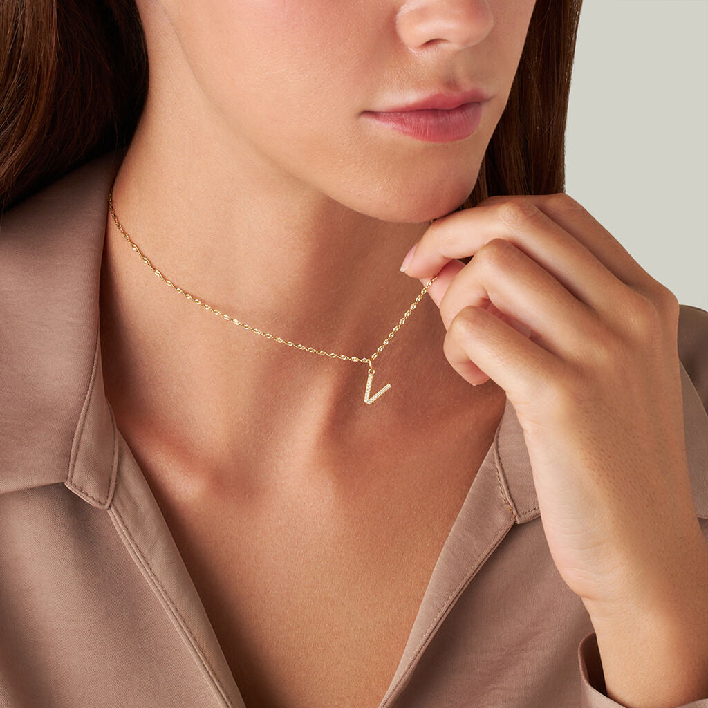 Pendente Poème Oro Giallo Cubic Zirconia - Ciondoli Donna | Stroili
