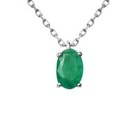 Collana Punto Luce Charlotte Oro Bianco Smeraldo