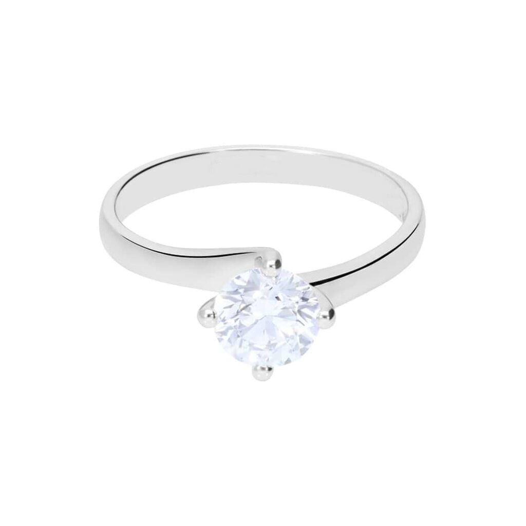 Anello Solitario Valentino Diamade Oro Bianco Diamante Lab-Grown - Anelli con Pietre Donna | Stroili