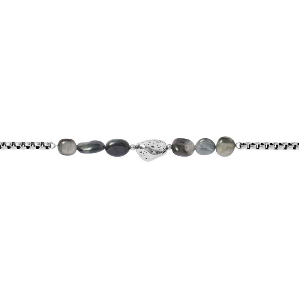 Bracciale Catena Man Code Acciaio Occhio di Falco - Bracciali Uomo | Stroili