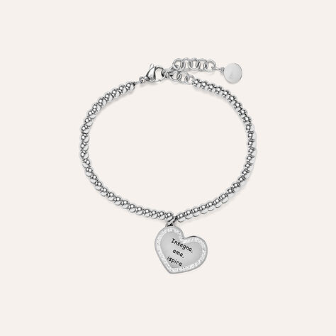 Bracciale Lady Message Acciaio Cristallo - Bracciali con Incisione Donna | Stroili